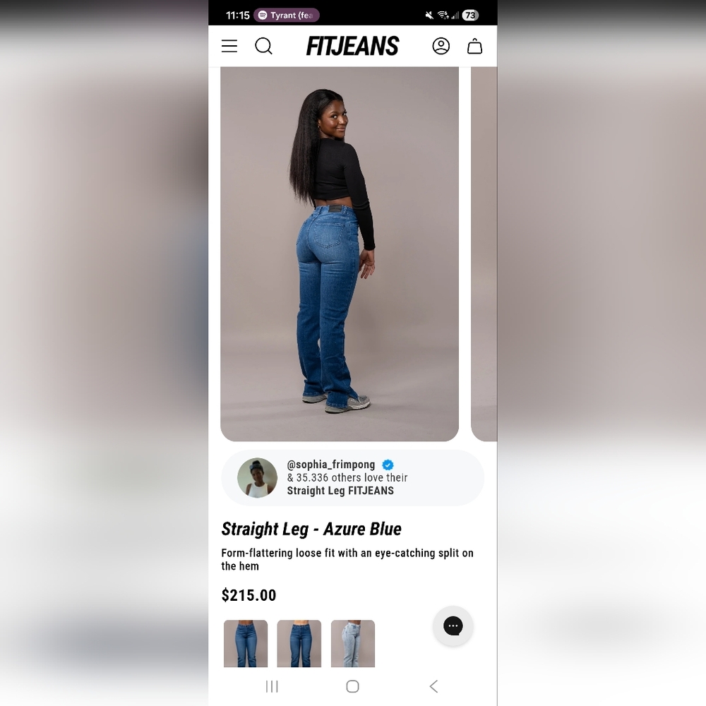 FITJEANS Classic Blue Straight Leg Jeans